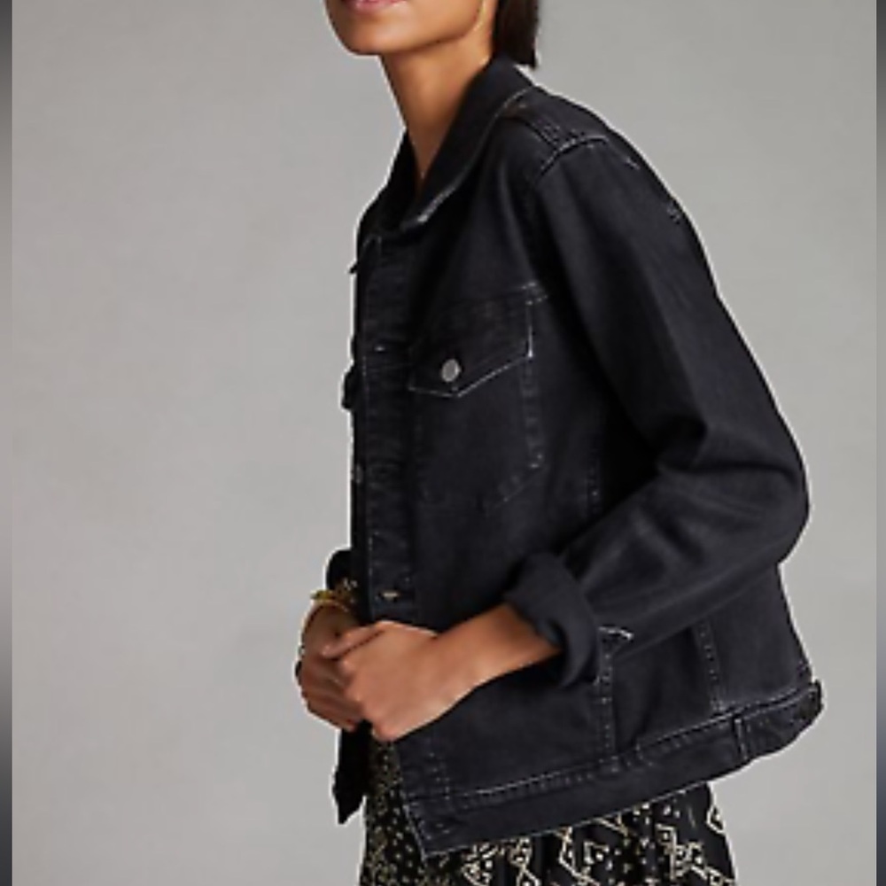 DL 1961 black denim jacket XL